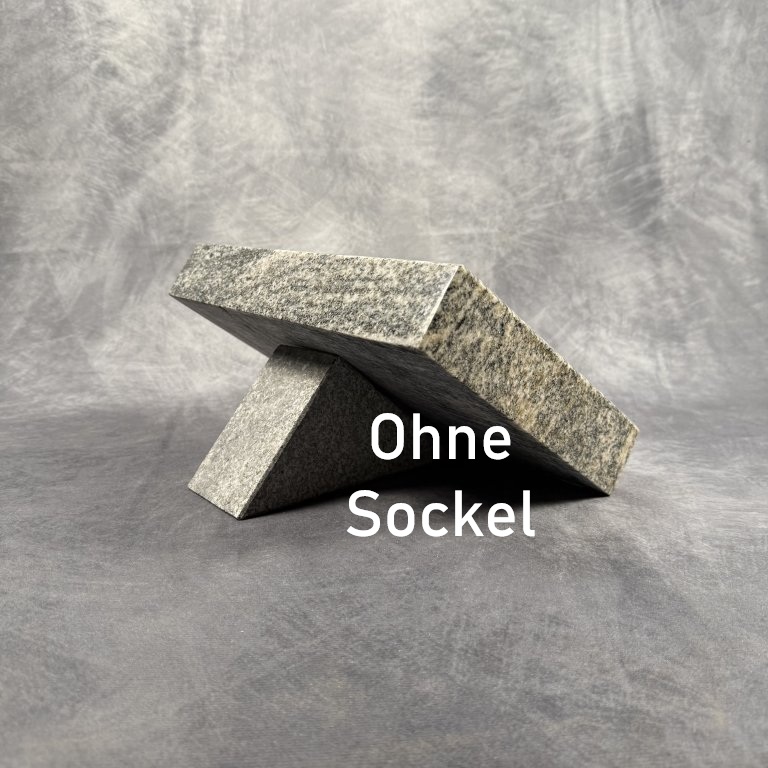 Ohne Grabsteinstütze